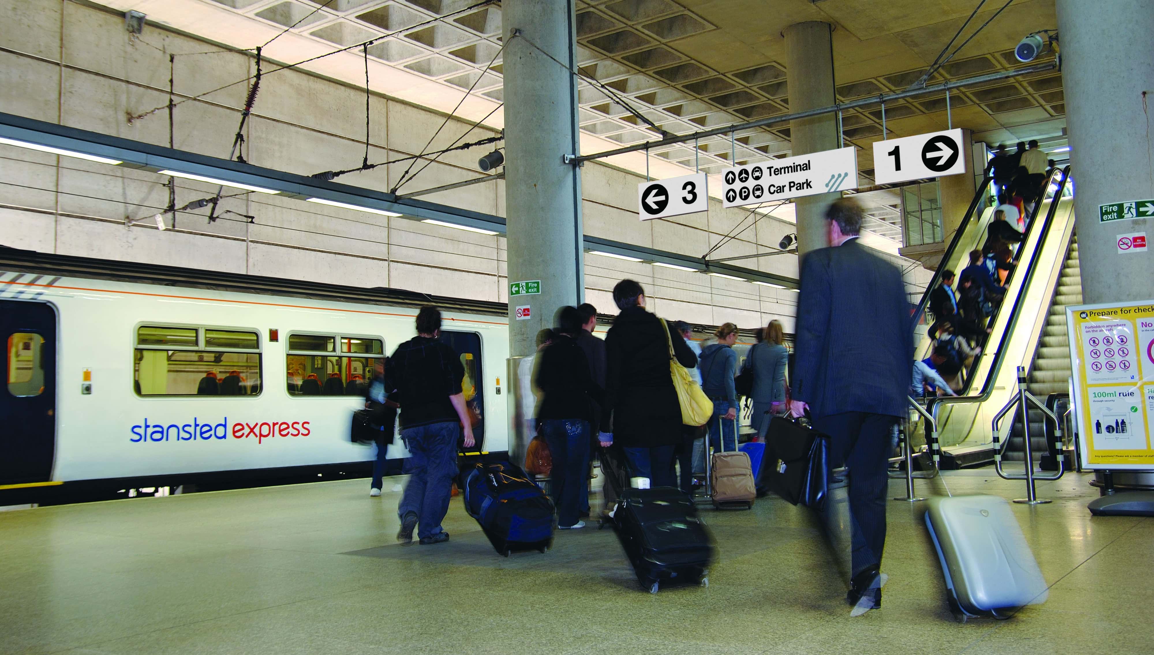 London to Stansted Airport by train
